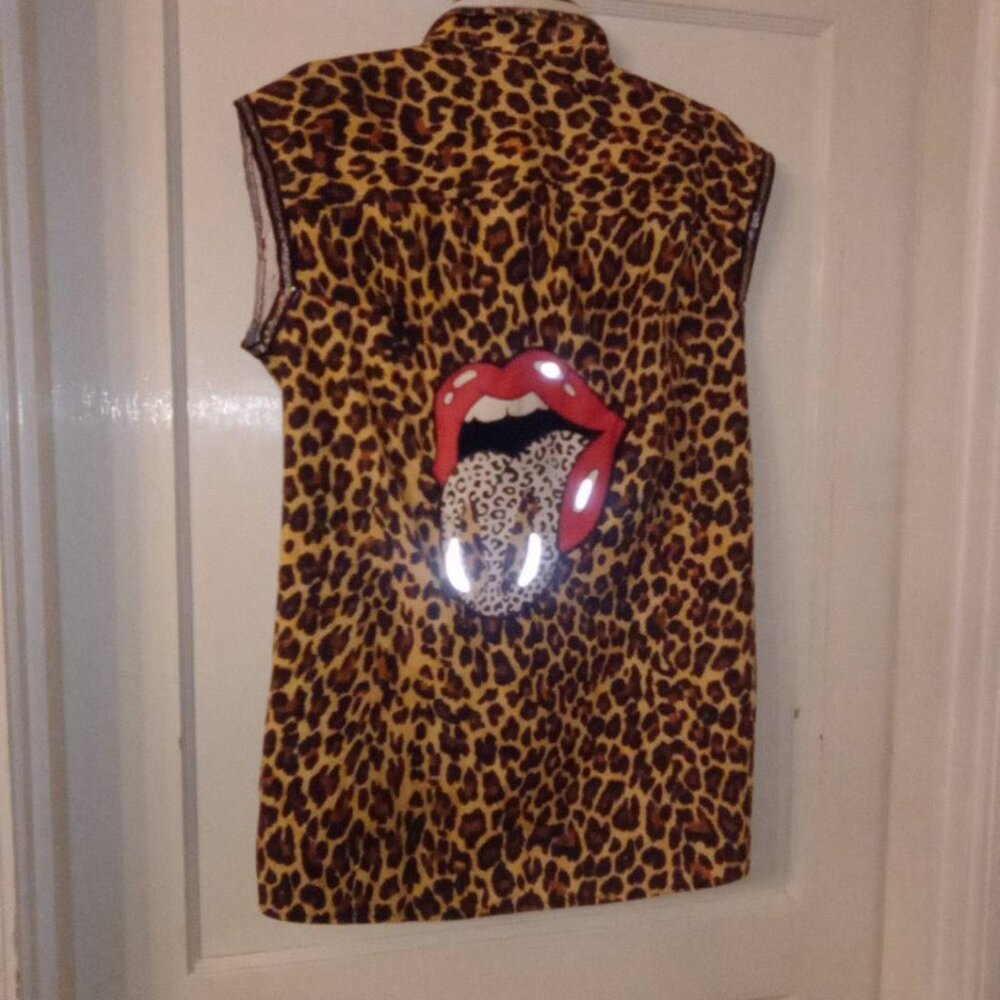 Aerosmith inspired Cheetah print s. I made from a solid cheetah shirt.